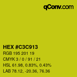 Color code: HEX #C3C913 | qconv.com