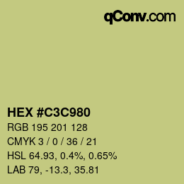 Color code: HEX #C3C980 | qconv.com