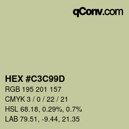 Color code: HEX #C3C99D | qconv.com