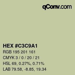 Color code: HEX #C3C9A1 | qconv.com