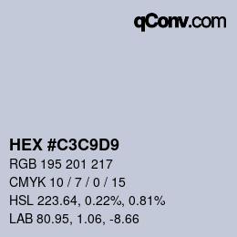 Color code: HEX #C3C9D9 | qconv.com