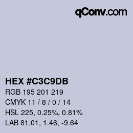 Color code: HEX #C3C9DB | qconv.com