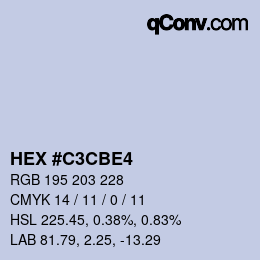 Color code: HEX #C3CBE4 | qconv.com