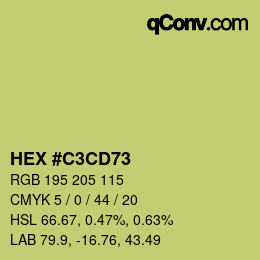 Color code: HEX #C3CD73 | qconv.com