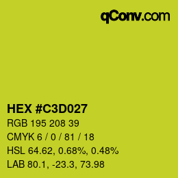 Color code: HEX #C3D027 | qconv.com