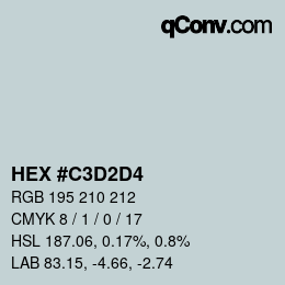 Color code: HEX #C3D2D4 | qconv.com