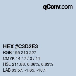Color code: HEX #C3D2E3 | qconv.com