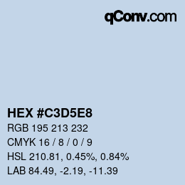 Color code: HEX #C3D5E8 | qconv.com