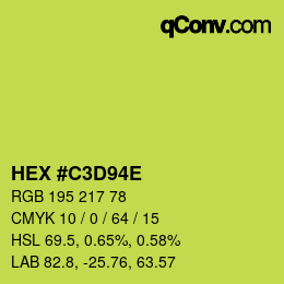 Código de color: HEX #C3D94E | qconv.com