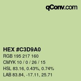 Color code: HEX #C3D9A0 | qconv.com