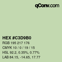 Color code: HEX #C3D9B0 | qconv.com