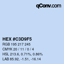 Color code: HEX #C3D9F5 | qconv.com