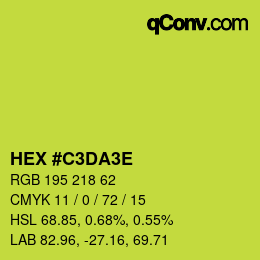 Color code: HEX #C3DA3E | qconv.com