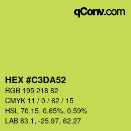 Color code: HEX #C3DA52 | qconv.com