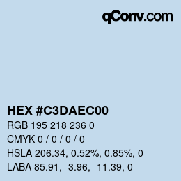 Color code: HEX #C3DAEC00 | qconv.com
