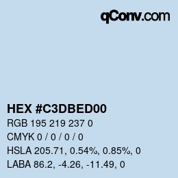 Color code: HEX #C3DBED00 | qconv.com