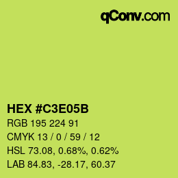 Color code: HEX #C3E05B | qconv.com