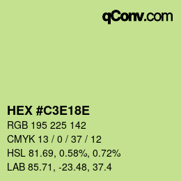 Color code: HEX #C3E18E | qconv.com