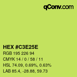 Color code: HEX #C3E25E | qconv.com