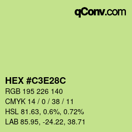 Color code: HEX #C3E28C | qconv.com