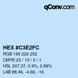 Color code: HEX #C3E2FC | qconv.com