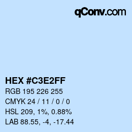 Color code: HEX #C3E2FF | qconv.com