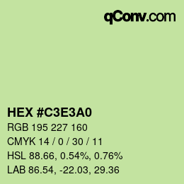 Color code: HEX #C3E3A0 | qconv.com