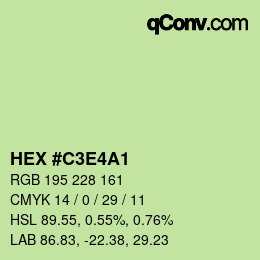 Color code: HEX #C3E4A1 | qconv.com