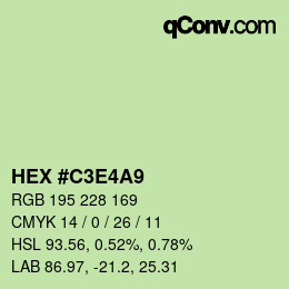 Color code: HEX #C3E4A9 | qconv.com