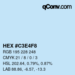 Color code: HEX #C3E4F8 | qconv.com