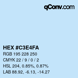 Color code: HEX #C3E4FA | qconv.com