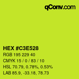 Color code: HEX #C3E528 | qconv.com