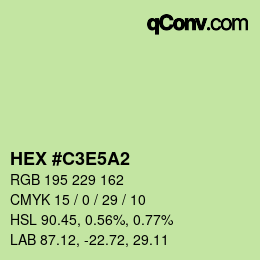 Farbcode: HEX #C3E5A2 | qconv.com