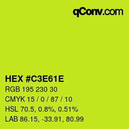 Color code: HEX #C3E61E | qconv.com