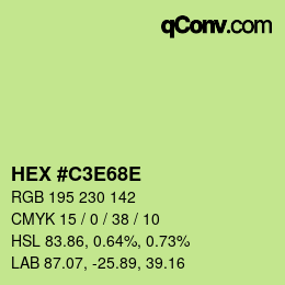 Color code: HEX #C3E68E | qconv.com