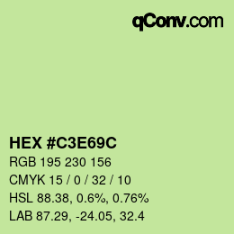 Color code: HEX #C3E69C | qconv.com