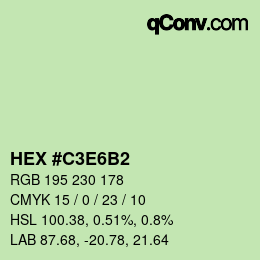 Color code: HEX #C3E6B2 | qconv.com
