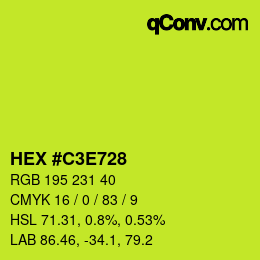 Color code: HEX #C3E728 | qconv.com