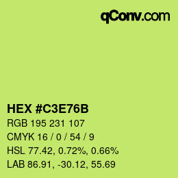 Color code: HEX #C3E76B | qconv.com