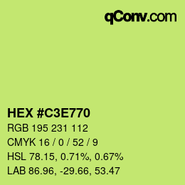 Color code: HEX #C3E770 | qconv.com