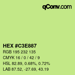 カラーコード: HEX #C3E887 | qconv.com
