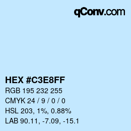 Color code: HEX #C3E8FF | qconv.com