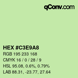 Color code: HEX #C3E9A8 | qconv.com