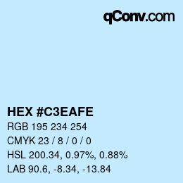 Color code: HEX #C3EAFE | qconv.com