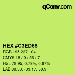 Color code: HEX #C3ED68 | qconv.com