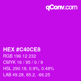 Color code: HEX #C40CE8 | qconv.com