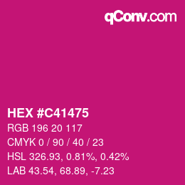 Color code: HEX #C41475 | qconv.com