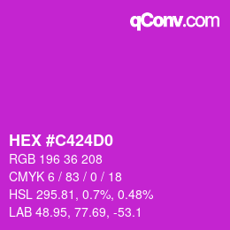 Color code: HEX #C424D0 | qconv.com