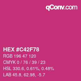Color code: HEX #C42F78 | qconv.com
