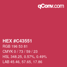 Color code: HEX #C43551 | qconv.com